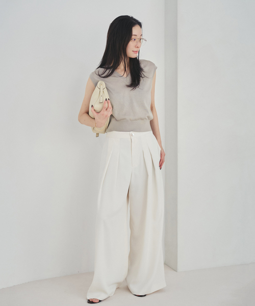 タグ付き新品Plage CO LI Knit ベスト　ホワイト白プラージュニット Plage - タグ付き新品Plage CO LI Knit ベスト ホワイト白プラージュ