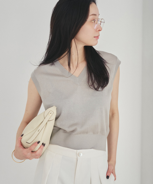 plage（プラージュ） ベスト ジレ Compact Knit ベスト レディース