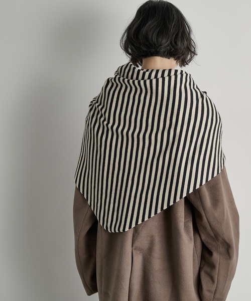 「THE YOn」 ストール FREE ホワイト×ブラック レディース_画像6