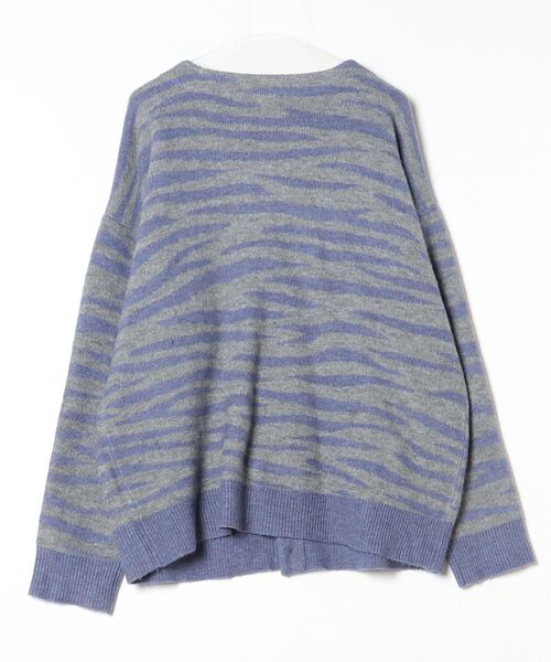 「PBLIM」 ニットカーディガン LARGE パープル系その他 レディース_画像2