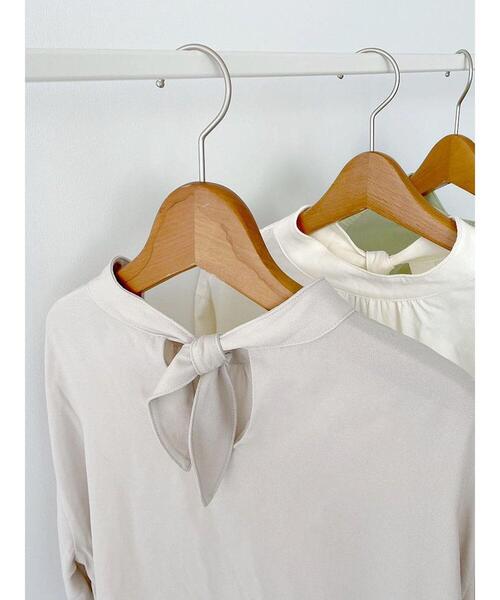 「Te chichi TERRASSE」 長袖ブラウス フリ- ミント レディース_画像5