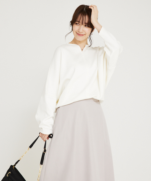 「abahouse mavie」 長袖カットソー フリー ネイビー レディース_画像2