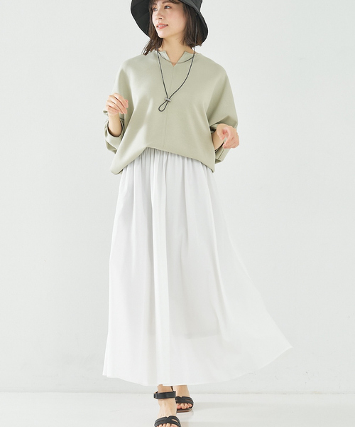 「abahouse mavie」 長袖カットソー フリー ネイビー レディース_画像7