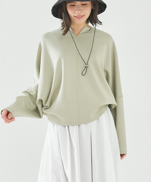 「abahouse mavie」 長袖カットソー フリー ネイビー レディース_画像9