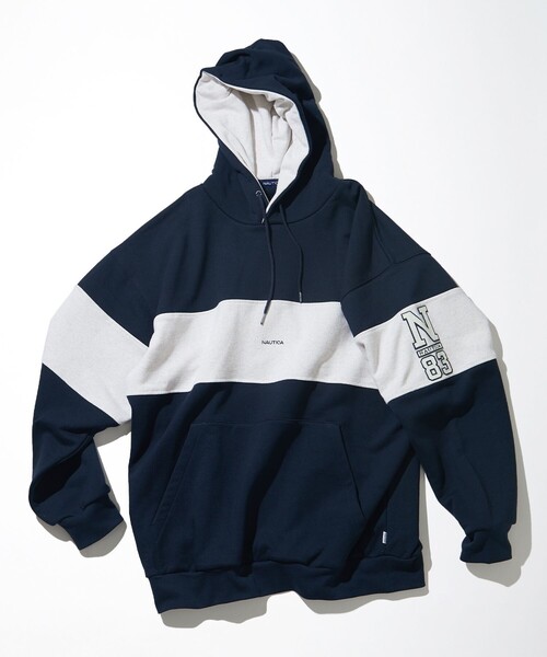 「NAUTICA」 プルオーバーパーカー MEDIUM チャコールグレー メンズ_画像4