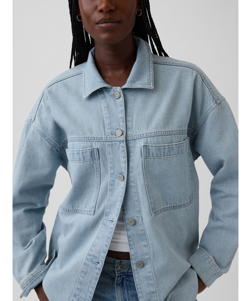 GAP - Gap(ギャップ) 00S OLD デニムトラッカージャケット レディース GAP（ギャップ） デニムジャケット gジャン オーバーサイズ デニム