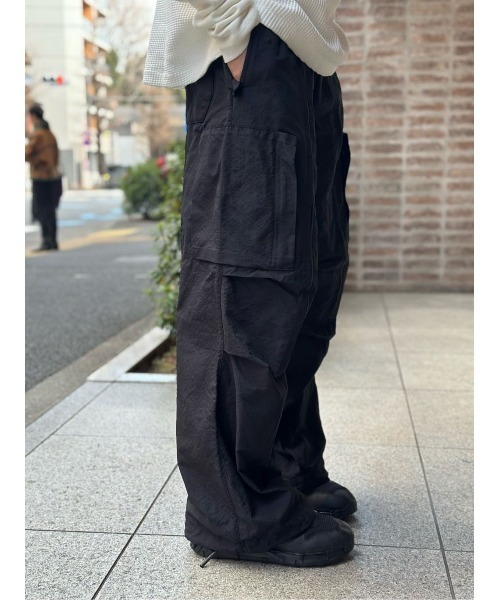 ワイドパンツ カーゴパンツ onegravity / ニータック カーゴパンツ メンズの画像