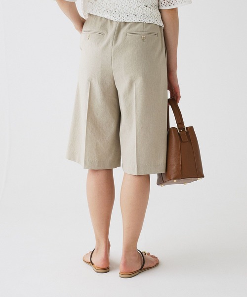 パンツ リネンライクシャンタンハーフパンツ「セットアップ対応」 レディース_10