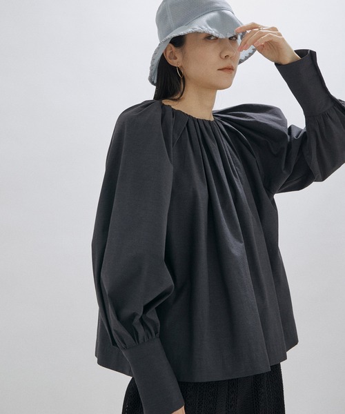 「SALON adam et rope'」 長袖ブラウス FREE ブラック レディース_画像2