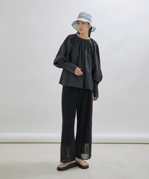 「SALON adam et rope'」 長袖ブラウス FREE ブラック レディース_画像7