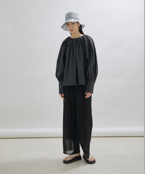 「SALON adam et rope'」 長袖ブラウス FREE ブラック レディース_画像9