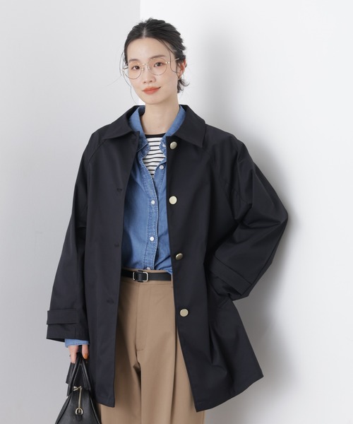 ★美品★値下★オーシバル ORCIVAL ステンカラーコート ネイビー ORCIVAL（オーシバル） ☆レディース/ORCIVAL/オーシバル/オーチバル