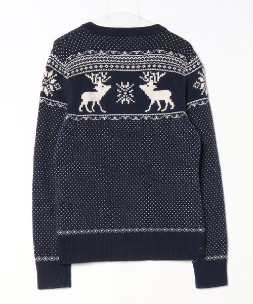 「FRANKLIN & MARSHALL」 長袖ニット L ネイビー メンズ_画像2