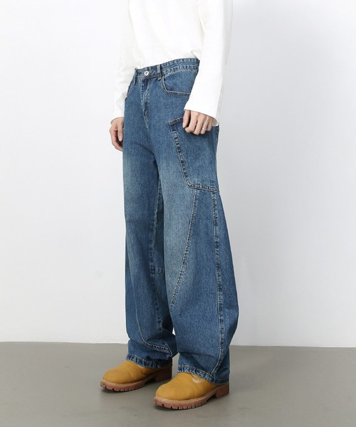 「CORPUS TOKYO」 デニムパンツ 1 ブラック メンズ_画像6