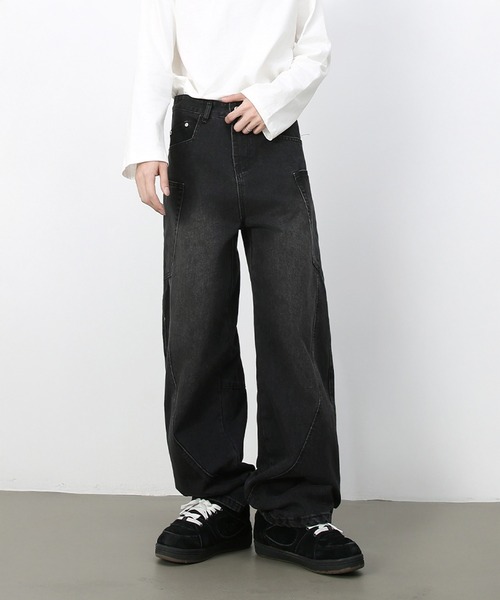 「CORPUS TOKYO」 デニムパンツ 1 ブラック メンズ_画像9