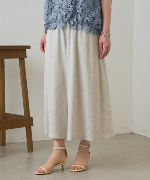 BEARDSLEY（ビアズリー） パンツ リネンウエストリブキュロット