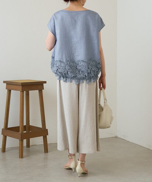 BEARDSLEY（ビアズリー） パンツ リネンウエストリブキュロット
