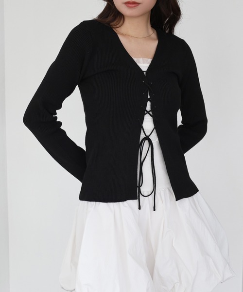 「Freesia by andme」 長袖ニット L ライトベージュ レディース_画像3