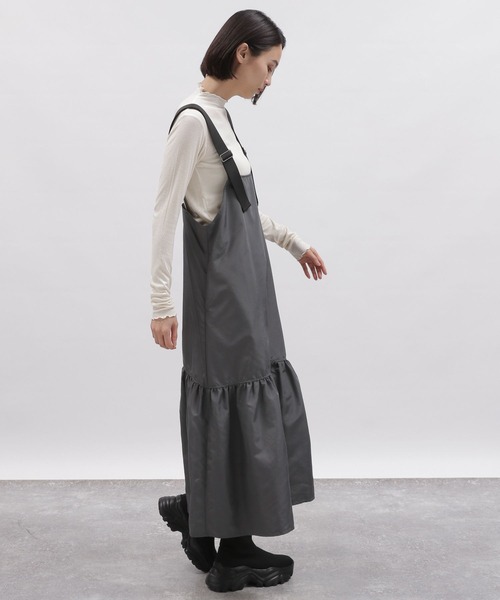 「LAKOLE」 サロペットスカート MEDIUM チャコールグレー レディース_画像2