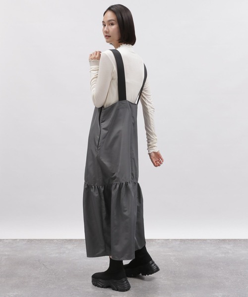 「LAKOLE」 サロペットスカート MEDIUM チャコールグレー レディース_画像4