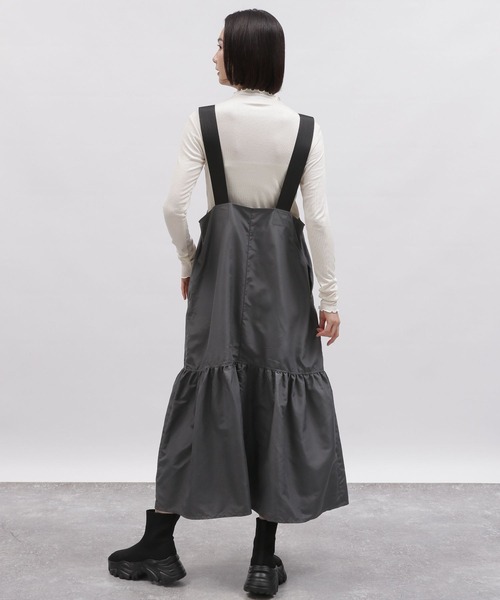 「LAKOLE」 サロペットスカート MEDIUM チャコールグレー レディース_画像7
