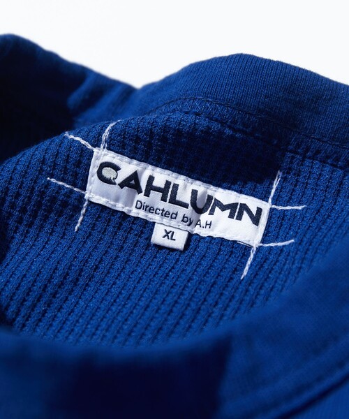 「CAHLUMN」 長袖Tシャツ MEDIUM ネイビー メンズ_画像3