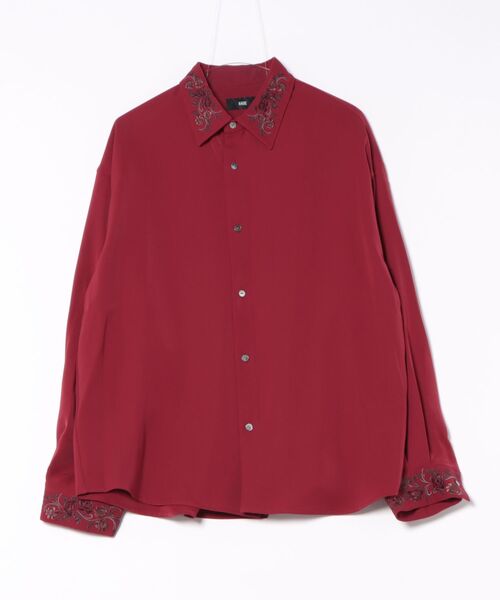「HARE」 長袖シャツ SMALL レッド メンズの画像