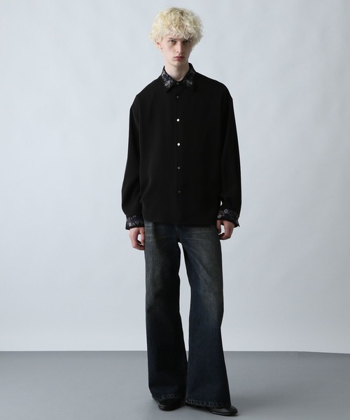 「HARE」 長袖シャツ SMALL レッド メンズの画像