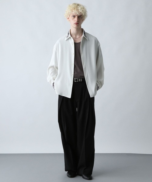 「HARE」 長袖シャツ SMALL レッド メンズの画像