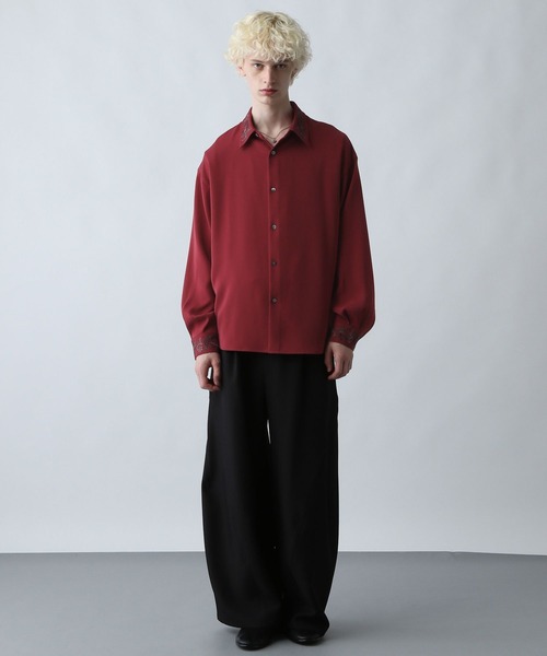 「HARE」 長袖シャツ SMALL レッド メンズの画像