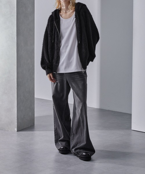「Loose/ルース」 ジップアップパーカー X-SMALL ブラック メンズ_画像8