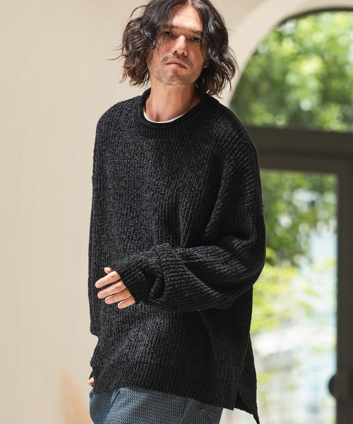 「CAMBIO」 長袖ニット S ブラック メンズ_画像3