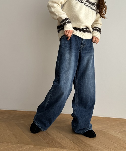 「CANAL JEAN」 デニムパンツ SMALL インディゴブルー レディース_1