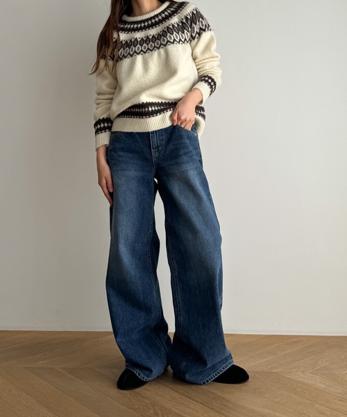 「CANAL JEAN」 デニムパンツ SMALL インディゴブルー レディース_3