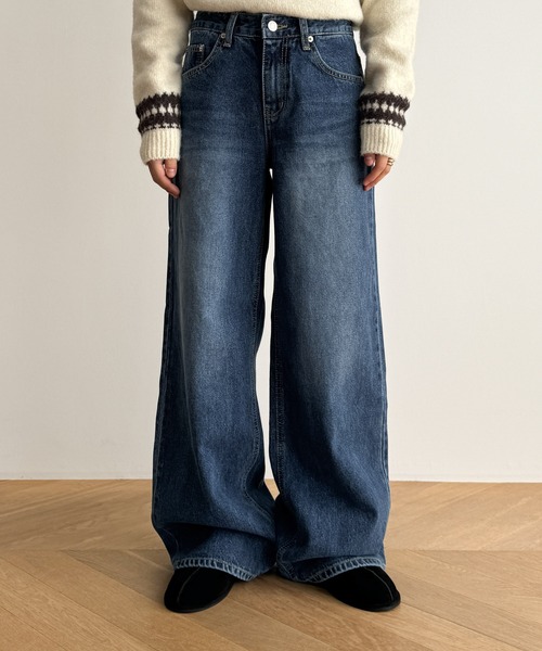 「CANAL JEAN」 デニムパンツ SMALL インディゴブルー レディース_7