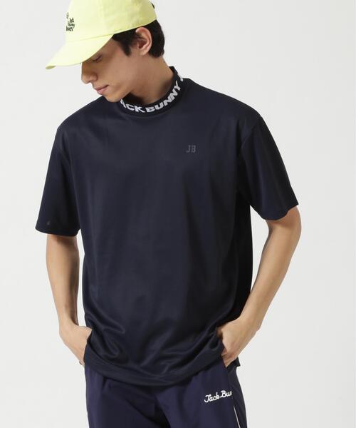 Jack Bunny!!（ジャックバニー） tシャツ ロゴジャガード半袖モック