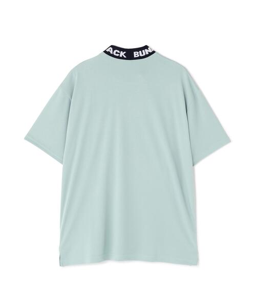 Jack Bunny!! ロゴジャガード 半袖ハーフジップカットソー グリーン Jack Bunny!!（ジャックバニー） tシャツ 「Jack Bunny!!」ロゴ