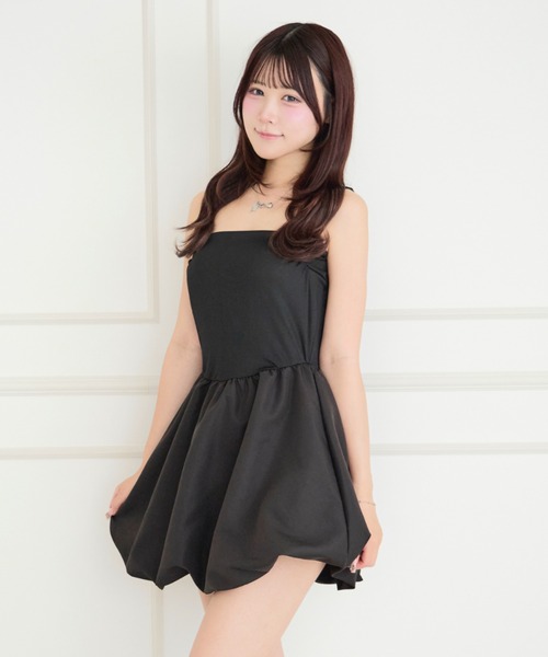 ワンピース Tuck Balloon Camisole BLK ALLuRing ChaRm ワンピース 夏 Balloon Camisole Dress / バルーン