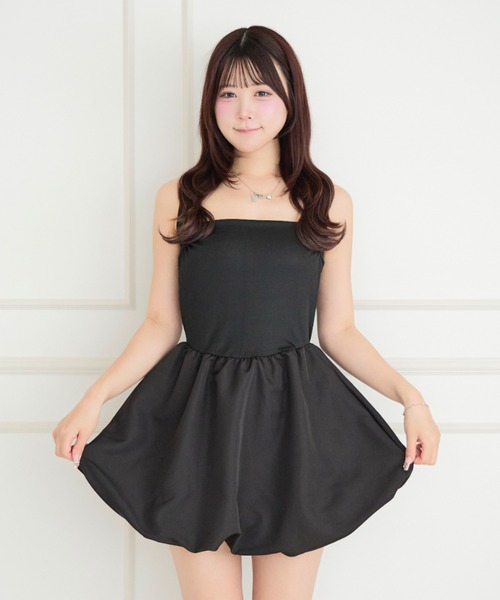 ワンピース Tuck Balloon Camisole BLK ALLuRing ChaRm ワンピース 夏 Balloon Camisole Dress / バルーン