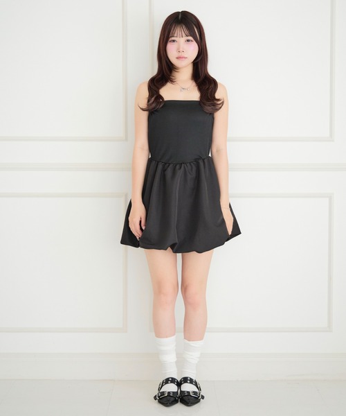 UN3D. ブラックバルーンキャミワンピース ALLuRing ChaRm ワンピース 夏 Balloon Camisole Dress / バルーン