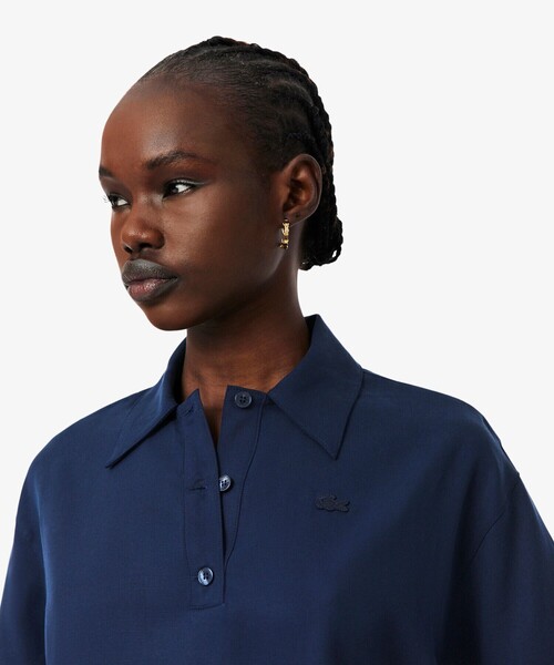 LACOSTE（ラコステ） ブラウス シャツ リヨセル×リネンブレンドツイル