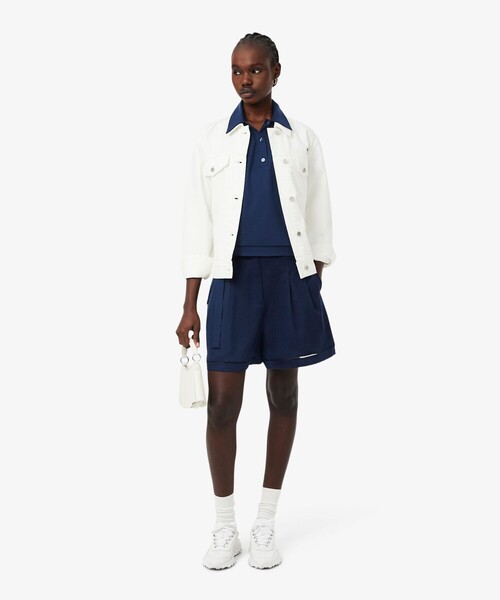 LACOSTE（ラコステ） ブラウス シャツ リヨセル×リネンブレンドツイル 