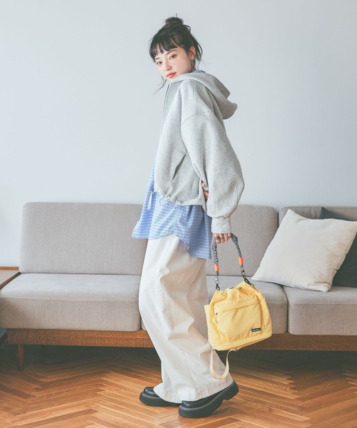 「niko and...」 ジップアップパーカー LARGE グレー レディース_画像2