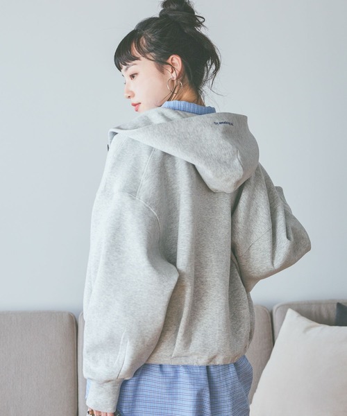 「niko and...」 ジップアップパーカー LARGE グレー レディース_画像6