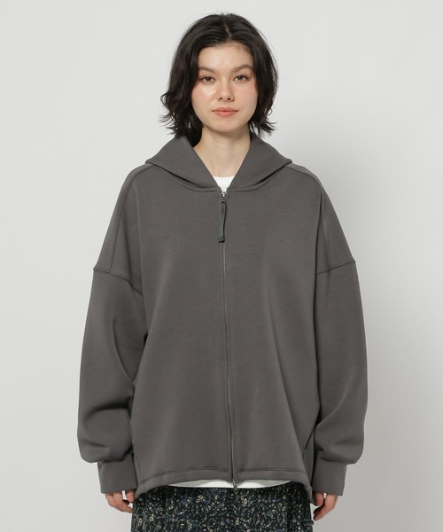 「niko and...」 ジップアップパーカー LARGE グレー レディース_画像9