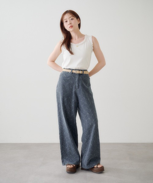 Kastane（カスタネ） ワイドパンツ ジーンズ デニム デニムパンツ 「夏