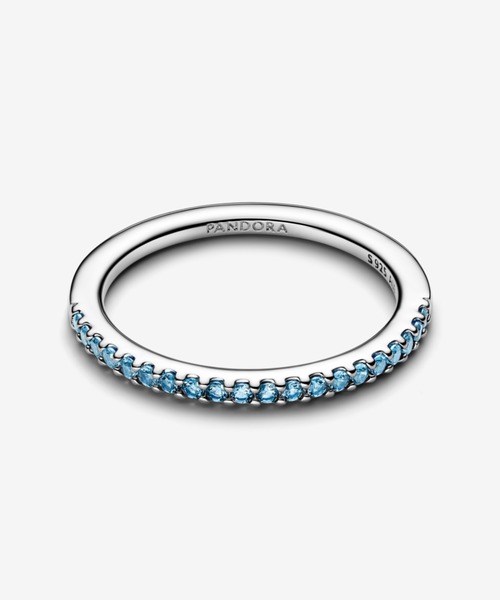 PANDORA（パンドラ） 指輪 リング スパークリング アクアマリン ハーフ