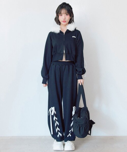 「OLIVE des OLIVE」 スウェットパンツ FREE グレー レディース_画像8