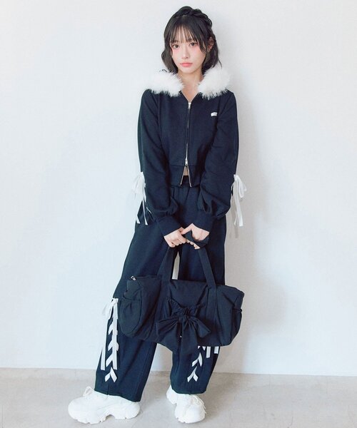 「OLIVE des OLIVE」 スウェットパンツ FREE グレー レディース_画像9