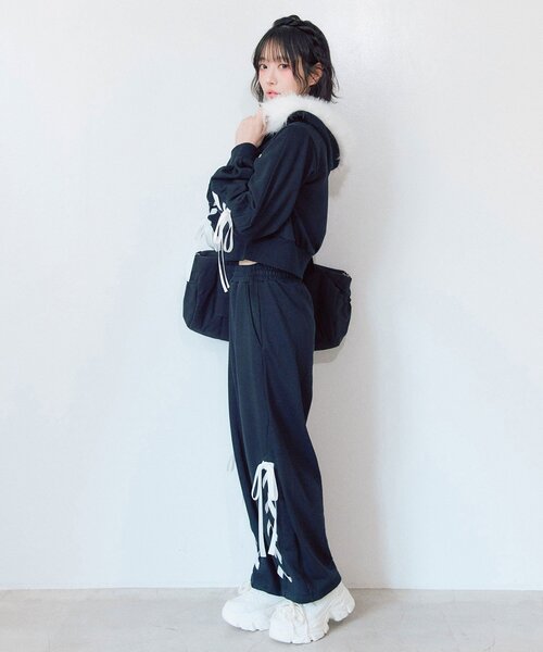 「OLIVE des OLIVE」 スウェットパンツ FREE グレー レディース_画像10